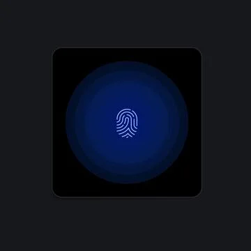 Fingerprint Touch ID Digital Widget. UI Vector Illustration Stock Illustration