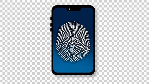Fingerprint touch scanning identification and verification Stock Illustration