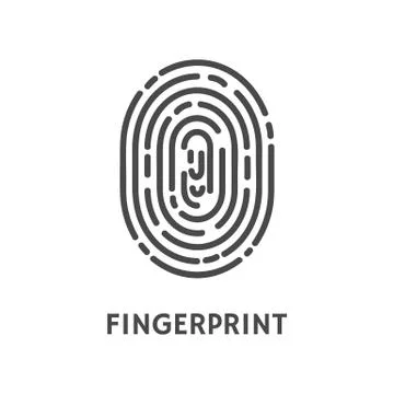 Fingerprint Unique Finger Pattern Poster Vector Illustrazione stock