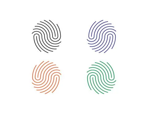 Fingerprint, valid, identify icon. Vector illustration. flat design. Stock Illustration