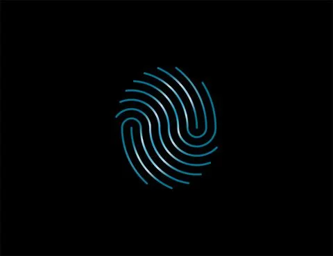 Fingerprint, valid, identify icon. Vector illustration. flat design. Illustrazione stock