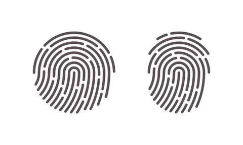 Fingerprint vector finger print scan logo icons Illustrazione stock