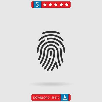 Fingerprint vector icon Stock Illustration