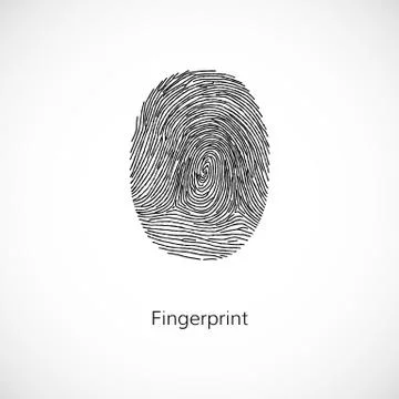 Fingerprint. Vector illustration isolated on white Stock Illustration