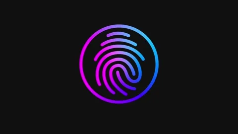 Fingerprint Verification Animation Gradient Color. Stock Footage 295830982