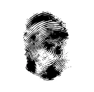 Fingerprint on a white background Stock Illustration