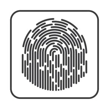 Fingerprint on white background Illustrazione stock