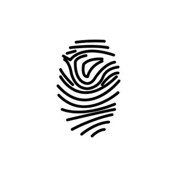 Fingerprint on white Stock Illustration