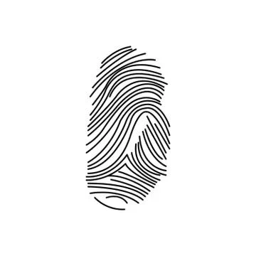 Fingerprint on white Stock Illustration