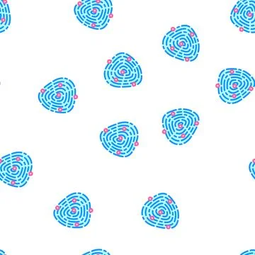 Fingerprinting client kyc vector seamless pattern 스톡 일러스트