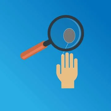 Fingerprinting identification concept Stock Illustration