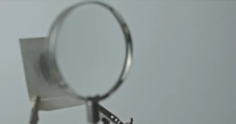 Fingerprints ivestigation close up in motion Stock Footage 118814367