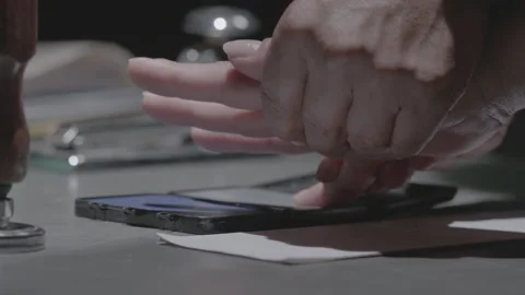 FIngerprints pressed on paper Stock Footage 172267237