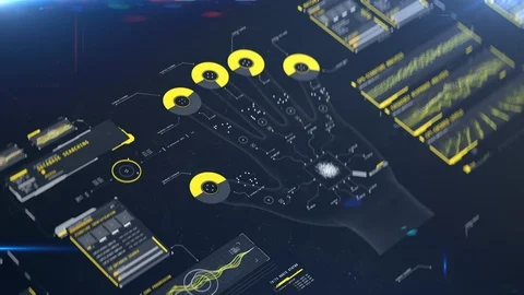 Fingerprints scan in progress, authorization, ID verification, database search Stock Footage 117136218