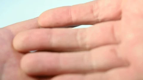 Fingers of agitated hands intertwining Stock Footage 126349591
