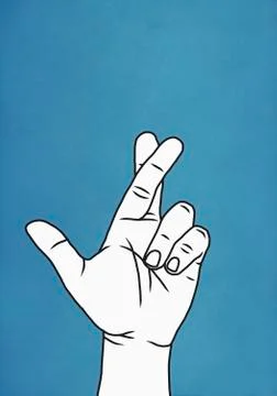 Fingers crossed Stock-Illustration