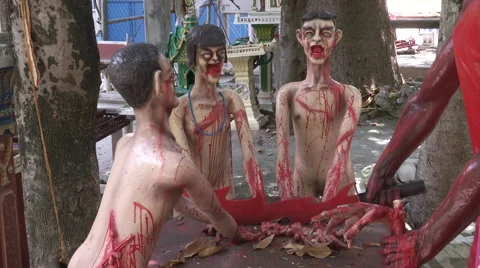 Fingers Cut Off at Hell Temple Видео 65958043