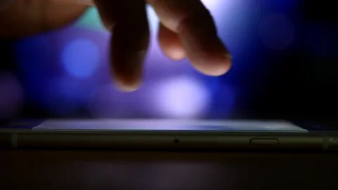 Fingers dancing on touchscreen of smartphone Stock Footage 93765769