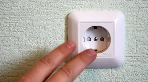 The fingers in an electrical outlet 2 Stock Footage 47326162