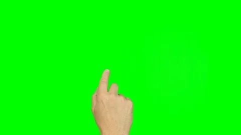 Fingers gestures on virtual screen. One finger man hand gestures back view. All Stock Footage 79225539