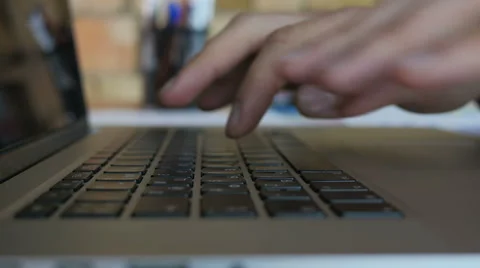 Fingers Keyboard Typing Stock Footage 64059356