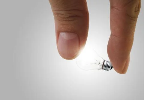 Fingers light bulb Stock-Illustration
