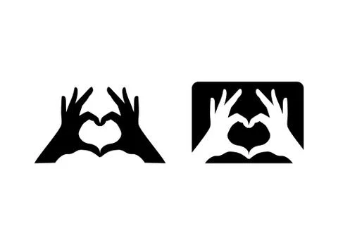 Fingers love logo vector Stock Illustration
