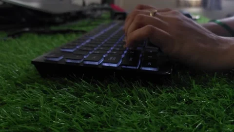 Fingers in Motion: The Art of Typing Stock Footage 321038745