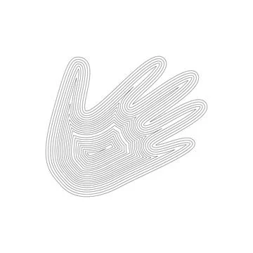 Fingers one continuous drawing Stock Illustration