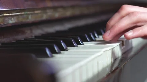 Fingers on the piano Stock Footage 85162384