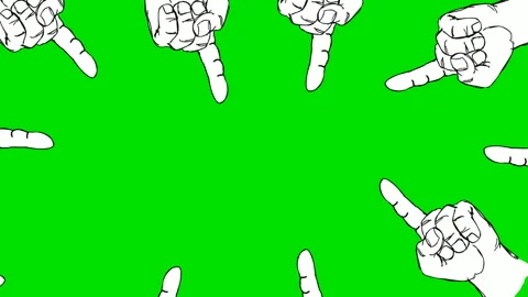 Fingers Points Center of the Frame Video stock 152364604