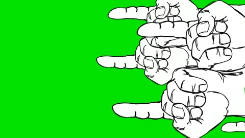 Fingers Points  LEFT Video stock 153866204