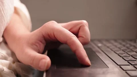 Fingers press the key close up Video stock 146449122