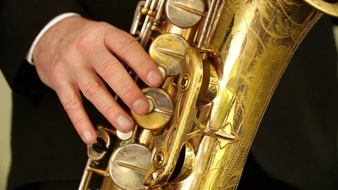 Fingers Sax Stock Footage 126596361