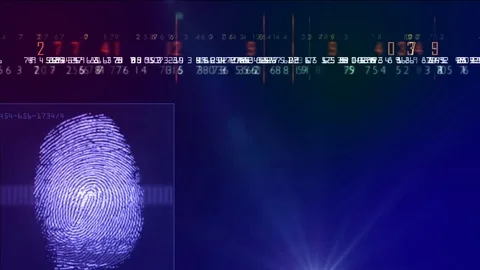 Fingers scanner animation Stock Footage 78782061