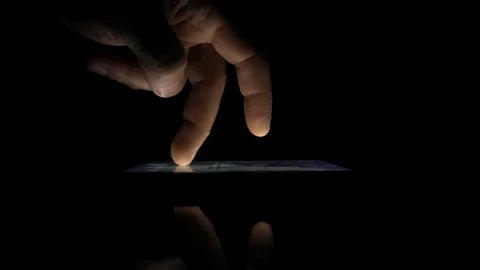 Fingers scrolling web page on smart mobile phone Stock Footage 121328376