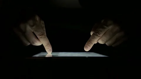 Fingers Scroll&Tap on a Tablet Stock Footage