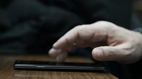 Fingers tapping on smartphone screen, Slow Motion Stock Footage 58947867