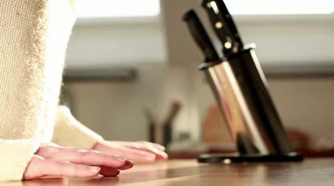 Fingers Tapping on the Table Video stock 10816028