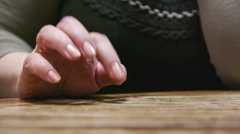Fingers tapping on the table Stock Footage 44475618