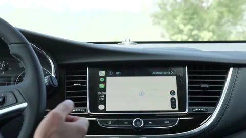 Fingers touch the car display Stock-Footage 144926707
