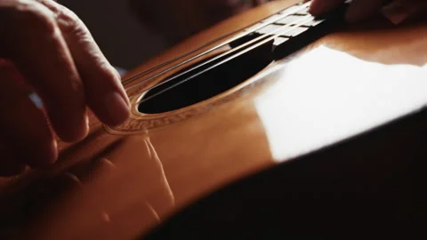 Fingers Touching Strings To Create Melody Stock Footage 291197142