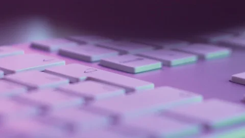 Fingers Type on the Keyboard and Press Enter Stock Footage 113899268