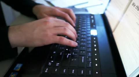 Fingers Typing Stock Footage 10798977