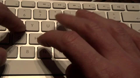 Fingers Typing Keyboard Close Up Video stock 45193828