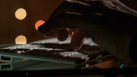 Fingers typing on the keyboard close-up 스톡 동영상 72378736