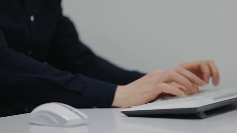 Fingers typing on the keyboard closeup Stock Footage 106498452