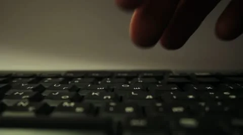 Fingers typing on a keyboard Stock Footage 14808547