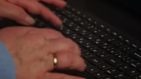 Fingers typing on keyboard Stock Footage 48062919