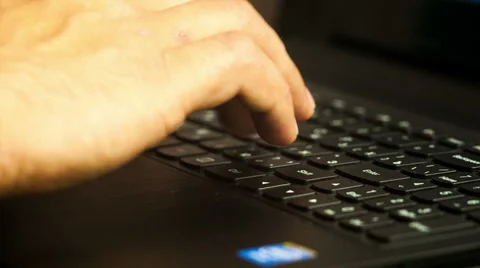 Fingers typing on keyboard Stock Footage 48066096